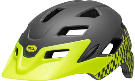 BELL Sidetrack Youth, Casco da Bicicletta Gioventù Unisex, Quadretti Effetto Onda Retina Opaco, Taglia Unica