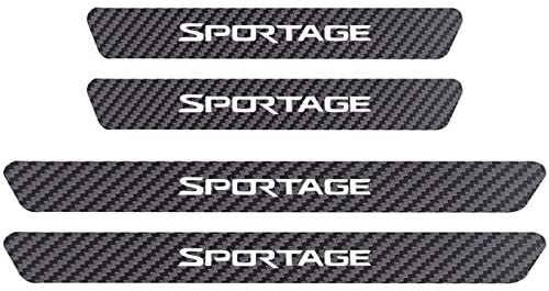 YUPACK 4 STÜCKE Auto Einstiegsleisten Für KI-A Sportage Tuning Zubehör Selbstklebend Kohlefaser Scuff Plate Türschwelle Sill Aufkleber - Autotür Kanten Lackschutzfolie,Sportage