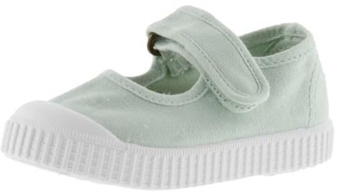 victoria Mary-Janes Unisex 1915 Gefärbte-Canvas Drec & Klettverschluss & Verstärkte Spitze 136605 für Kinder Melon 22