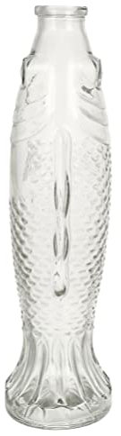 Alipis Fischförmige Glasflasche Einzelne Vase Glas Wasserkrug Weinkaraffe Dekanter Fischförmiger Behälter Für Pflanzen Getränke Getränkespender Dekoration