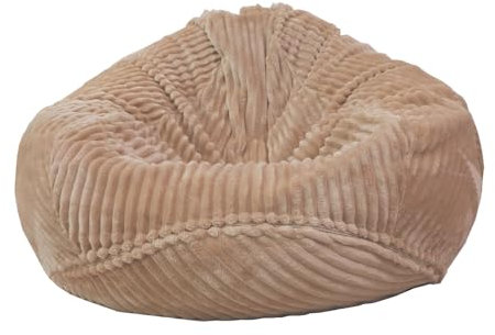 Bestenrose Keine Füllung Sitzsackstuhl für Kinder und Erwachsene nur Bezug für Sofa-Stofftiere (Khaki, Größe XL)