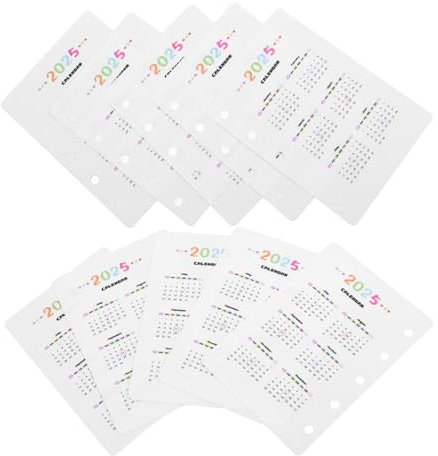 VILLCASE 10stücke Nachfüllbare Kalendereinlage Für Monatsplaner Tagebuchkalender Und Tischkalender Als Kalenderseiten-einlage Für Kalenderordner Und Effektives Kalendermanagement