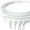 Riel de cortina de techo flexible de 3 m, riel de cortina curvado con ruedas silenciosas, ideal para ventanas de ducha, separadores de habitaciones de autocaravanas, privacidad y decoración del hogar