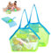 Bolsa Plegable de Malla de Playa, 2 Piezas Bolsa Playa Juguetes, Bolsa Rejilla Juguetes Playa Plegable, Bolsa de Malla Playa, para vacaciones familiares, viajes a la playa, juguetes