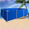 Pounjsd Aquarium Fish Piscine for Enfants, Bassin À Poissons en Toile PVC avec Cadre en Acier 3×3m, Bassin Poisson Exterieur Jardin pour Poissons Rouges Koi, Hauteur 90 cm, Facile à Installer, Bleu