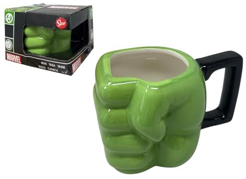 CARTOON Tazza in ceramica Hulk Marvel Avengers 3D modello mug 430 ml personaggio tridimensionale ciotola da colazione per bambini collezionabile
