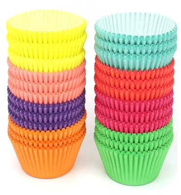 Caissette Muffins Papier Lot de 600 Moule Muffin Caissettes Cupcake en Papier Moule Cupcake Moule a Muffin Caissettes de Pâtisserie Moules Muffins Moule à Gâteau (coloré)
