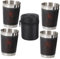 Warmhm 1 Set bianco in acciaio inossidabile senza stelo infrangibile con isolato coppa in acciaio mini bicchieri per bere vetreria per esterni di vino bicchieri per vino pelle