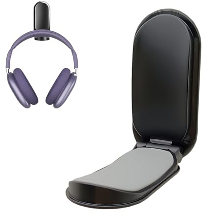 Homirty Headphone Holder Hook For Desk,Headphone Hanger Holder,Foldable Gaming Headset Hanger Under Desk, Magnetic Earphone Hook With Silicone Pad,For Earphone Accessories