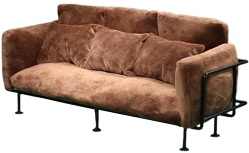 Elnwnnkc Puppenhaus Möbel Maßstab 1:6 Sofa Szenen Ausstellungszubehör Mit Abnehmbarem Eisenrahmen Und Platzsparenden Design Puppenhaus Eisenrahmen Möbeln
