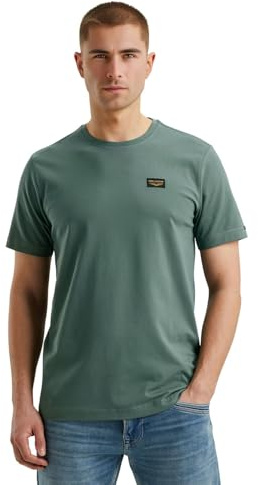 PME Legend Herren Rundhals T-Shirt Short Sleeve R-Neck American Classic, Größe:L, Farbe:PTSS0000555-6024 Balsam Green