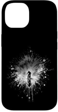 Hülle für iPhone 14 Biking-Silhouette mit Splash-Effekt