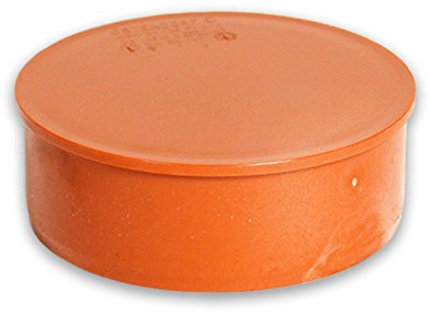 Gebr. Ostend. Kunststoffe GmbH KG-Muffenstopfen DN 110, Kanalsystem PVC-U, Orange, Hochwertiger Werkstoff, Gefertigt in Deutschland