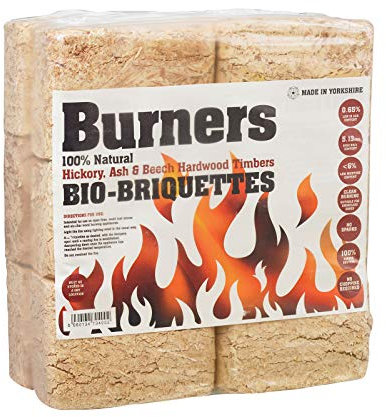 PDL – Pegdev RUF Hardwood Briquettes - Premium 100% Natural Bio-Fuel for Stoves and Chimneas. Wood, Heat Logs, Firewood. (2 PACKS OF 12)