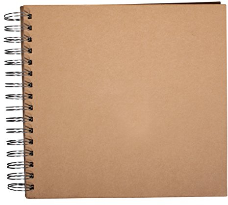 Rayher Spiralalbum A6 Querformat, FSC Mix Credit, 15 Blatt 250 g/m², Einband in Kraft, extra große Spiralbindung, für kreative und persönliche Geschenkideen, 22.5 x 21.5 cm, 73201521
