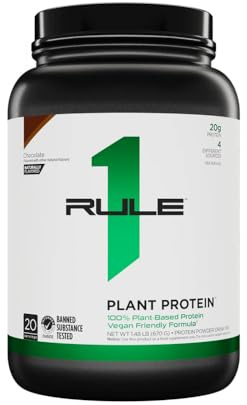 Rule1 R1 Plant Protein (1,7lbs) Chocolate Fudge Ohne Pfand, 772 g