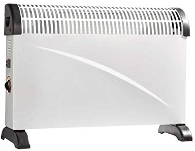 Perel Convecteur, convecteur électrique, chauffage électrique, radiateur électrique avec 3 niveaux de chauffage pour des pièces jusqu'à 60 m³, pour usage intérieur, thermostat, 2000 W