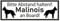 Samunshi® Aufkleber Malinois an Board - Schild Sticker Hinweisschild Warnschild Vorsicht Hund 15 x 5,3cm Malinois an Board schwarz