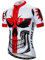 MTB Jersey Mens Cycling Jerseys Short Sleeve Bike Jersey Zip Mountain Road Clothes Bicycle top Shirts Breathable Summer Pro Team Sports Racing Cycle Jersey for Men Quick Drys Skull Red White XL
