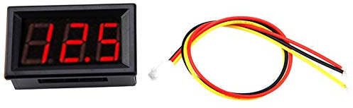 3 Wire Voltmeter DC 0-100V Mini Voltage Measuring 0.56 LED Display Digital Volt Panel Meter with Reverse Protection(Red)