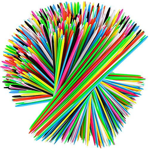 Pick Up Sticks - 240 piezas clásicas de recogida a partir de 3 años, juguetes retro con 1 bolsa negra para regalo de juego divertido familiar