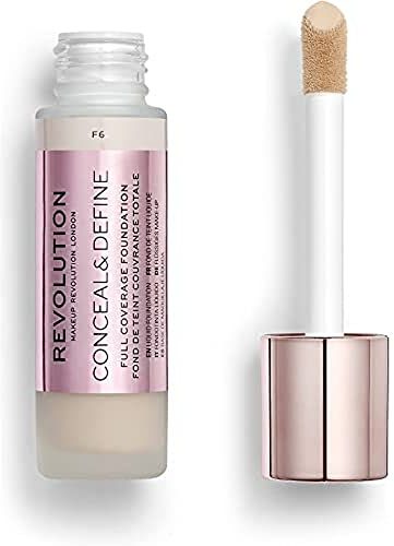 Makeup Revolution, Conceal & Define Grundierung, F6, 23ml