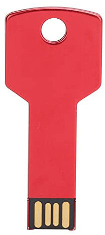 ASHATA Key Shape USB Flash Drive, Red Metal Key Jump Drive Memory Stick, Portable Thumb Drive USB Stick Expansion Disk for Car Computer Use Home(32GB)