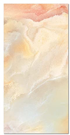 Panorama Vinylteppich - Modell Oranger Marmor - 60x200 cm - Verschiedene Größen - Deko Küche, Läufer und Outdoor