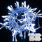 H HANSEL HOME Guirnalda Luces LED Pilas Luces Navidad Exterior Pilas 100 LED 8M Impermeable IP44 con 8 Modos Exterior y Interior Decoración para Habitacion, Bodas, Jardín, Fiesta - Luz Azul