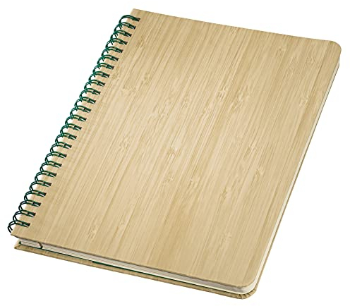 Sigel CO672 Spiralblock A5 dotted, echtes Bambuscover, red dot award winner 2022, aus nachhaltigem Papier, Hardcover, Conceptum Notizblock