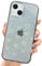 SmoBea Compatible with iPhone 13 Case, Clear Glitter Holographic Laser Love Heart Pattern, Soft TPU and Hard PC Shockproof Fashion Slim Protective Case for Girls/Women（Black）