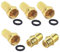 Ainkou 6pcs F-type Connector Kit for Coaxial Cable Extension or Repair 4 Pcs RG6 Plug Connector and 2 pcs Female Coupler for SKY Freesat Virgin Media - Gold