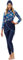 Damen Muslimische Ganzkörper Badeanzug Bescheidene Bademode Islamisch Arabisch Schwimmkostüm Reißverschluss Langarm Top Hose Hijab Burkini Set Modest Full Cover Muslim Badebekleidung Kirschblüten L