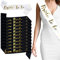 AIBAOBAO 12 Stück schwarzes Gold Bride Tribe Schärpe Set, Bachelorette Party Accessories, 1 Braut Schärpe+ 11 Team Braut Schärpe für Hochzeit, Junggesellenabschied, Engagement, Hen Party