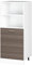 Vicco Herdumbauschrank R-Line, Herdschrank, Grau/Weiß, 60 cm
