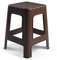 CABLEPELADO Taburete de Rattan, Taburete de Plástico, Taburete apilable, Banqueta Multiusos, Taburete Multiusos, Taburete bajo, imitación de Mimbre, 45 cm Altura x 33 cm Ancho, Wengue