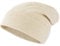 Lallier Unisex-Mütze aus 100% reinem Kashmir, gerippte Mütze mit Bündchen, warm, weich, mit Geschenkbox für Damen und Herren (Cremeweiß)