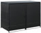 Goliraya Double Wheelie Bin Shed Rattan Bin Storage, Garbage Cover Trash Storage Shed, Hide Dustbin Bin Garden, Outdoor Firewood Shed Garden Tools Timber Unit Black Poly Rattan Black 148x77x111 cm