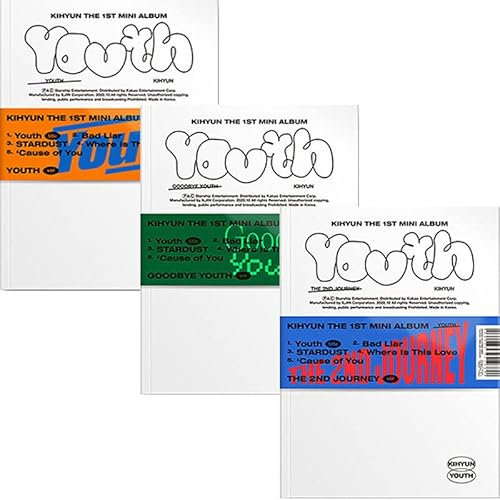 (Pre-Order Benefit) MONSTA X KIHYUN YOUTH 1st Mini Album ( YOUTH / GOODBYE YOUTH / THE 2ND JOURNEY - Random Ver. ) K-POP SELAED
