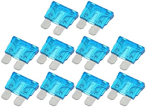 A ABSOPRO 10uds Hoja Estilo Fusibles 15A Hoja Estilo Fusibles para Coche Barco Azul