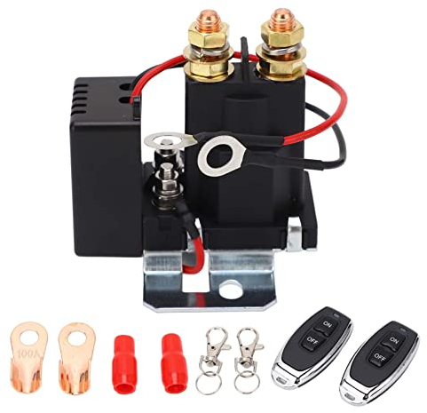 Bobina in Ottone 12V 500A Relè Interruttore Telecomando Batteria Auto a Prova di Perdite Spegnimento Interruttore Principale con Telecomando Relè Interruttore Batteria Auto