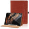 Custodia per Samsung Galaxy Tab S8 Ultra 14,6 Pollici 2022 Pelle Tablet Case con S Pen Holder, Multi-Angli Supporto Pieghevole Cover Protettiva con Tasca, Auto Sveglia/Sonno - Marrone