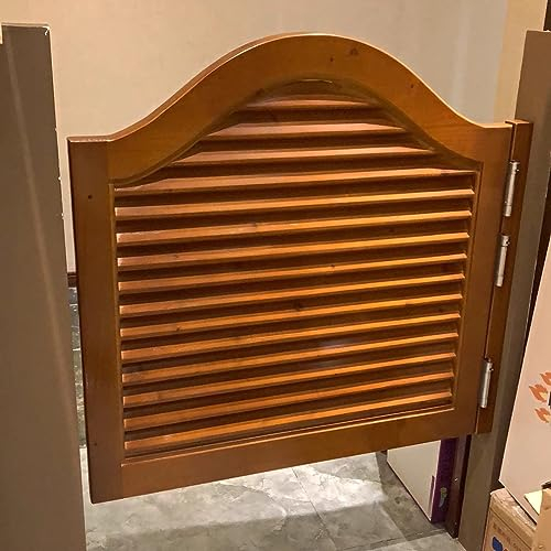 MegLob Innenraum Massivholzschwungstür, Swinging Door Cafe Einzelne Tür, Massivholzküchen -Tür, Salon Küchentür, Auto Close, Kommen Sie Mit Küsten, W 51 to 60cm*h 90cm