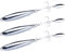 Dr.Fish 3pcs Sea Fishing Lure Vertical Diamond Jigging Spoons 60g for Mackerel Cod Bass Pike Sea Fishing Tackle with Treble Hooks Casting Fishing Spinners Metal Jigs(Willow Blade)