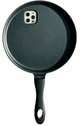 Zureto Frying Pan Phone Case, Funny Creative Pan, Series 2023 Fashion Trend Bumper Protective Case for iPhone 12 Pro Max