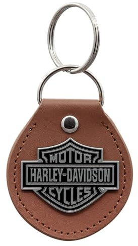 Harley-Davidson Harley Bar & Shield Brown Vinyl Fob Schlüsselanhänger