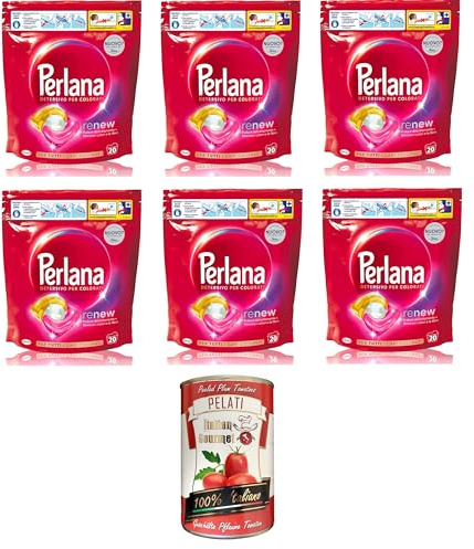 Italian Gourmet Renew Coloured caps detersivo Waschmittel 3in1 für Farben 6 | Protegge i capi scuri e vivaci, gegen Ausbleichen, dosaggio facile, bucato profumato, + Kostenlos Polpa 400g