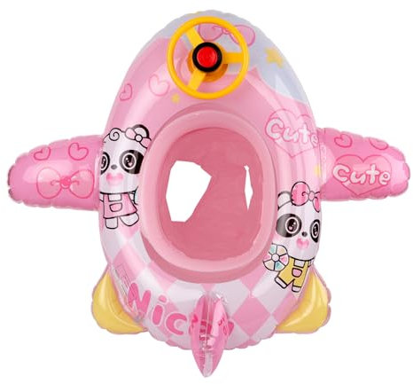 JIAHG Anneau de Natation Gonflable Créatif pour Enfant 1-5 Ans Flotteur de Natation avec Siège Bouée de Natation Piscine Avion Entraînement de Natation Infantile Jouets Nautiques Bateau Gonflable