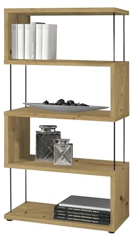 möbelando Regal >Sticks< in asteiche Dekor - 66x126x33cm (BxHxT)