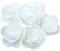 Wisafory Künstliche Rosenköpfe Mini Schaumrosen Künstliche Schaumstoff Rosen Köpfe Foamrosen Dekoblumen Rosenstrauß für Hochzeit Brautstrauß Party Home Deko DIY Valentine's Day Weiß 500PCS